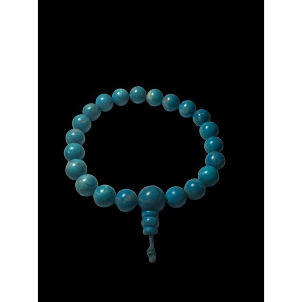 Dyed‎ Howlite Beaded Bracelet – Blue Stone Stretch Bracelet